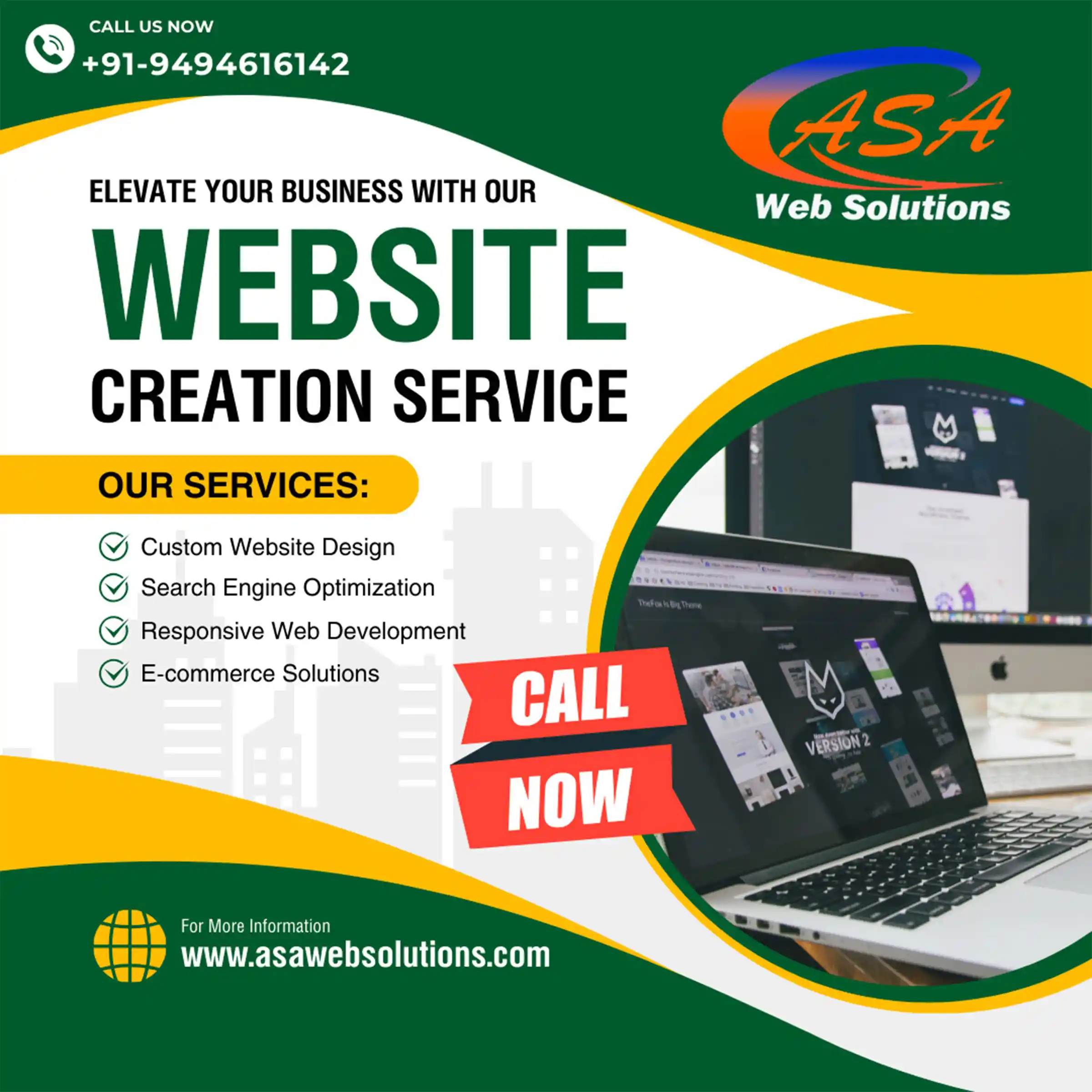 ASA Web Solutions website creation service – custom web design, SEO, responsive development, and e-commerce solutions.