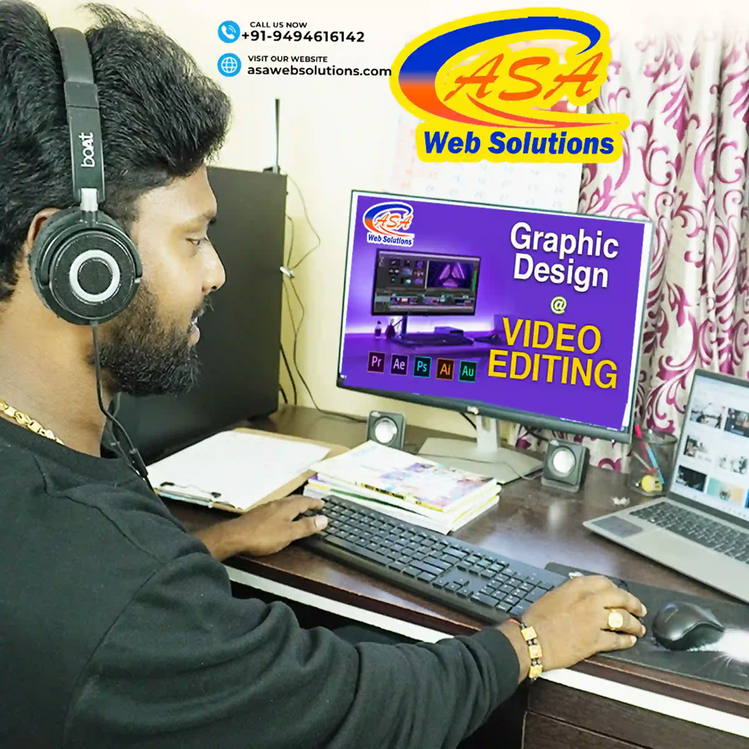 ASA Web Solutions – Professional Graphic Design and Video Editing Services.