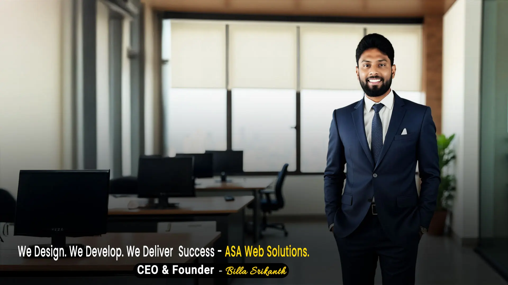 ASA Web Solutions company logo – website development, social media marketing, video editing, and graphic design services.